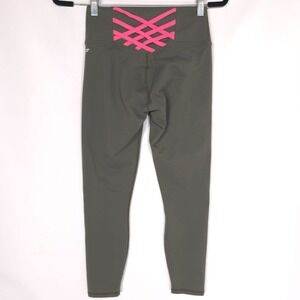 Fabletics PowerHold Leggings SMALL Women's High Waist Athletic Lace Olive Green